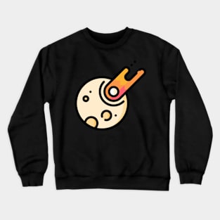 meteorite strike icon sticker Crewneck Sweatshirt